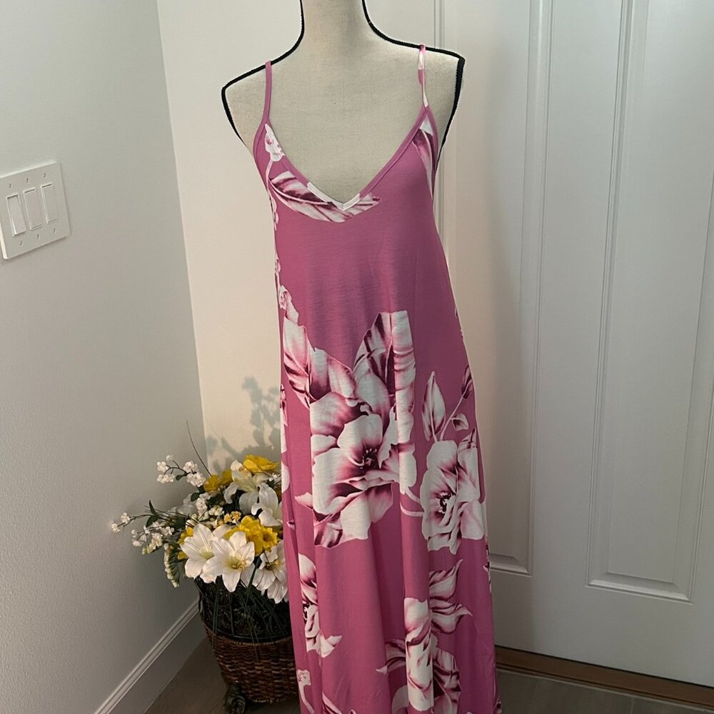 Misslook Maxi Dress Gown Spaghetti Straps Size Medium NWOT